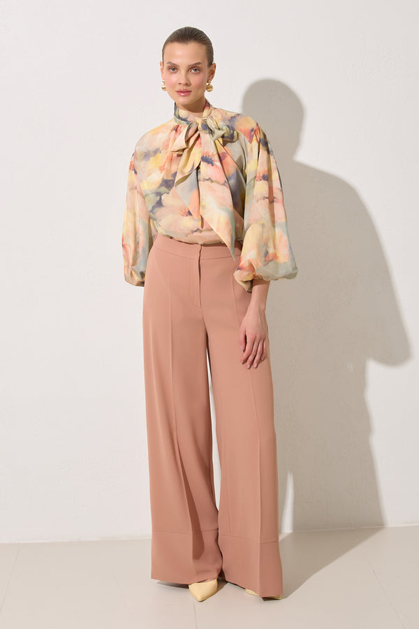 Setre Slit Detailed Wide Trousers Salmon