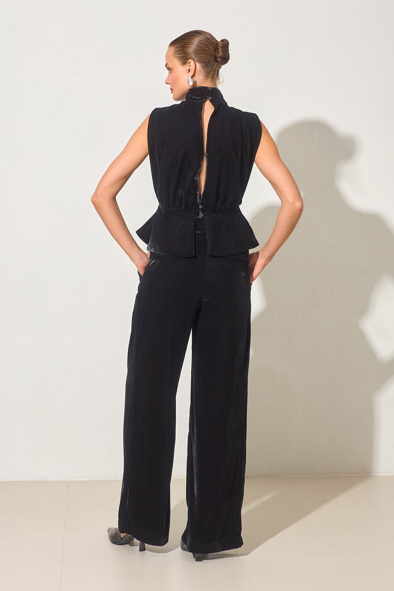 Setre Accessory Detailed Sleeveless Blouse Black