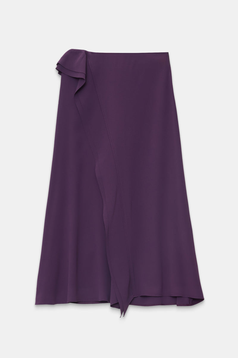 Setre Detailed A-Line Midi Skirt Purple