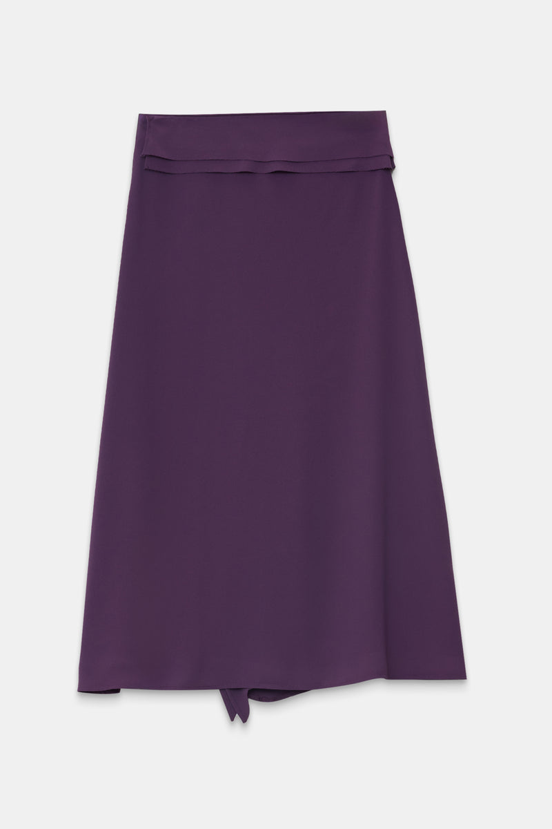 Setre Detailed A-Line Midi Skirt Purple