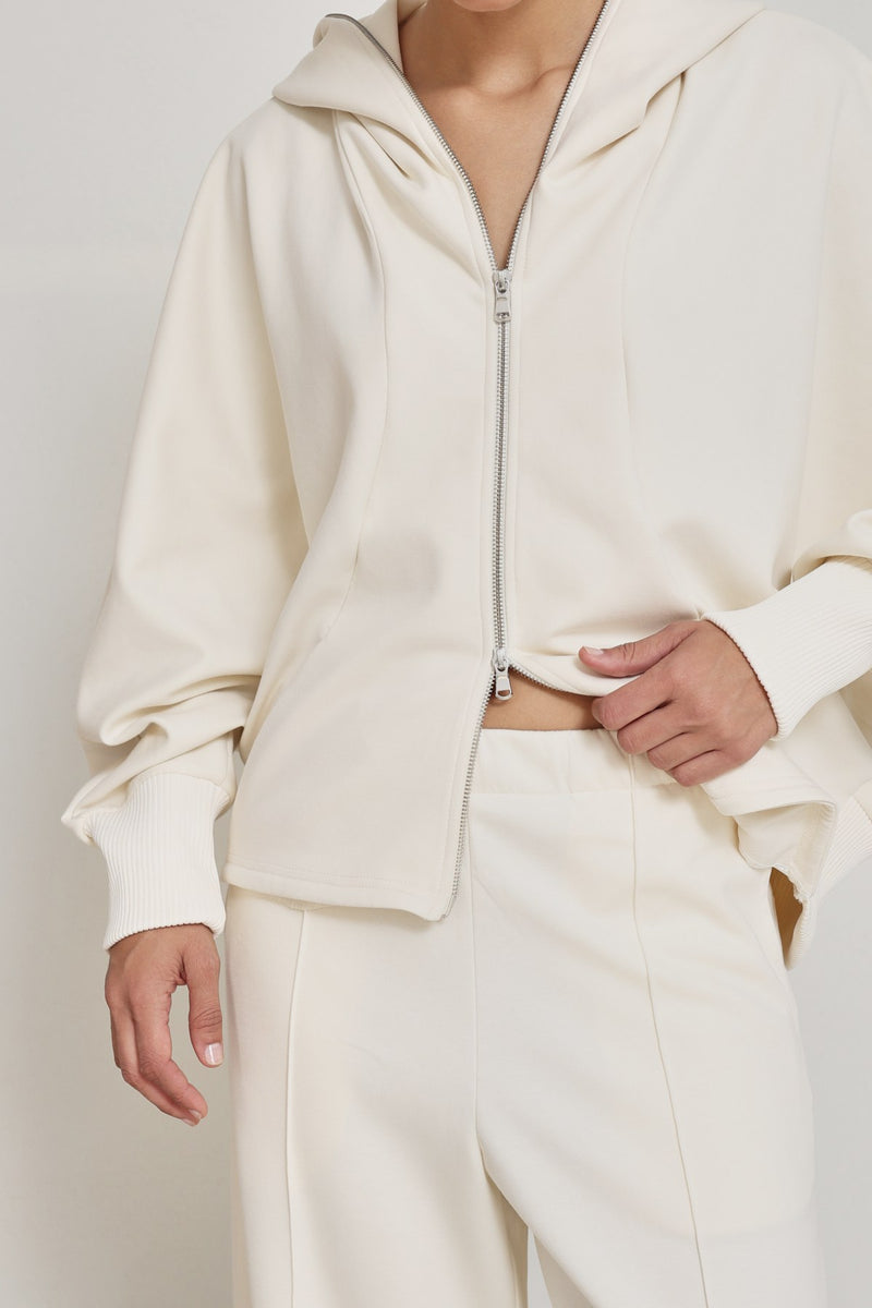 Setre Zippered Sweatshirt Ecru