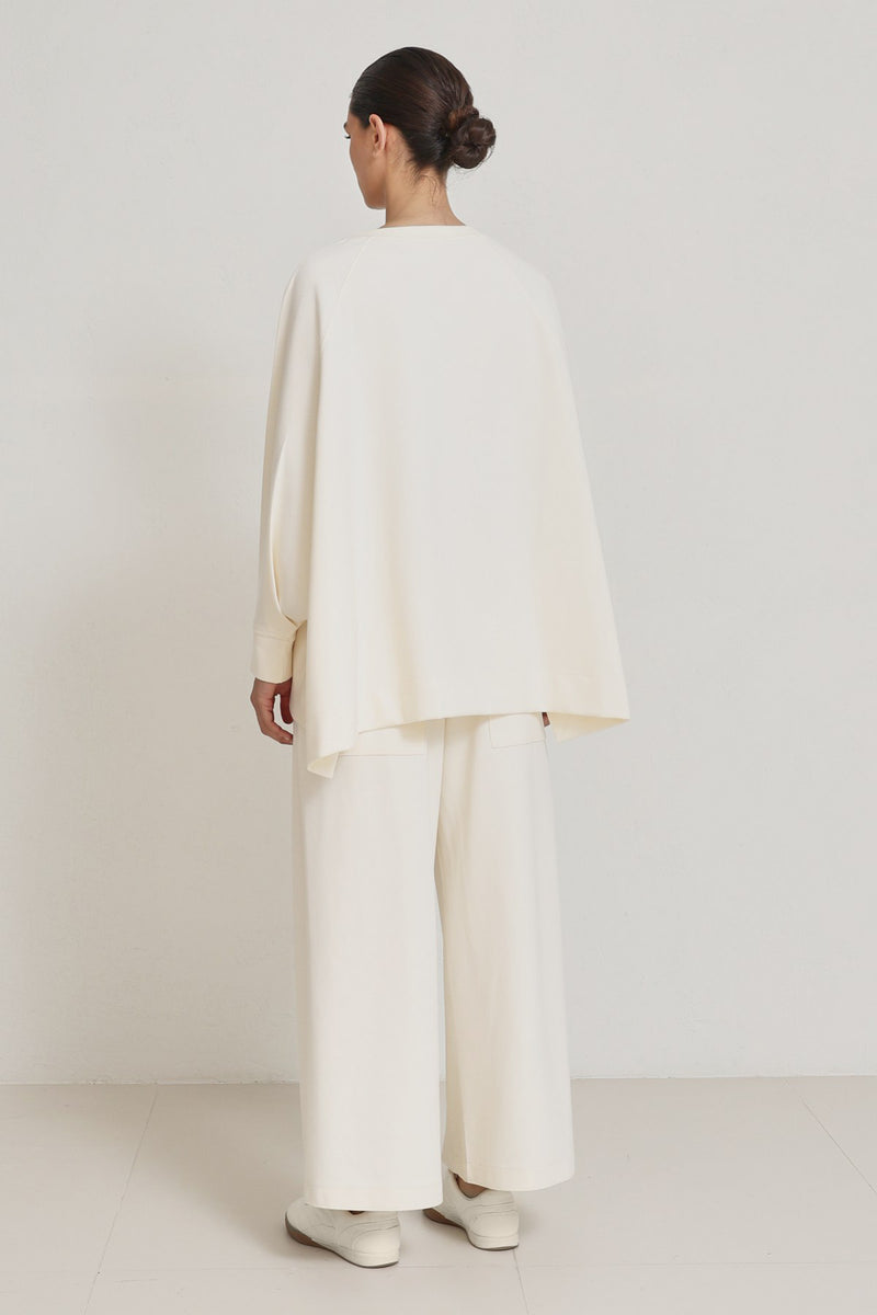 Setre Zippered Sweatshirt Ecru