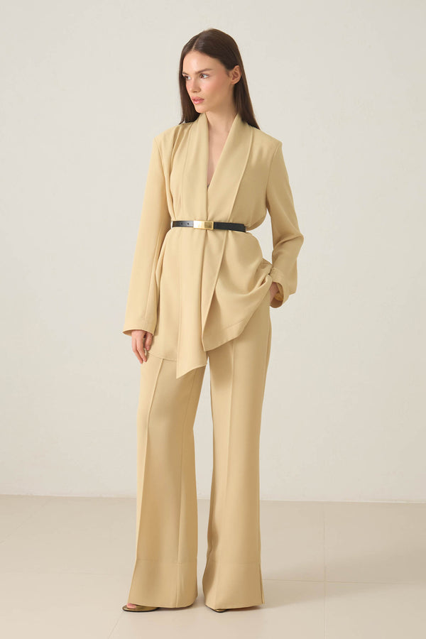 Setre Waist Belt Detail Jacket Light Yellow