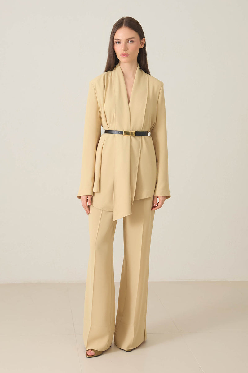 Setre Waist Belt Detail Jacket Light Yellow