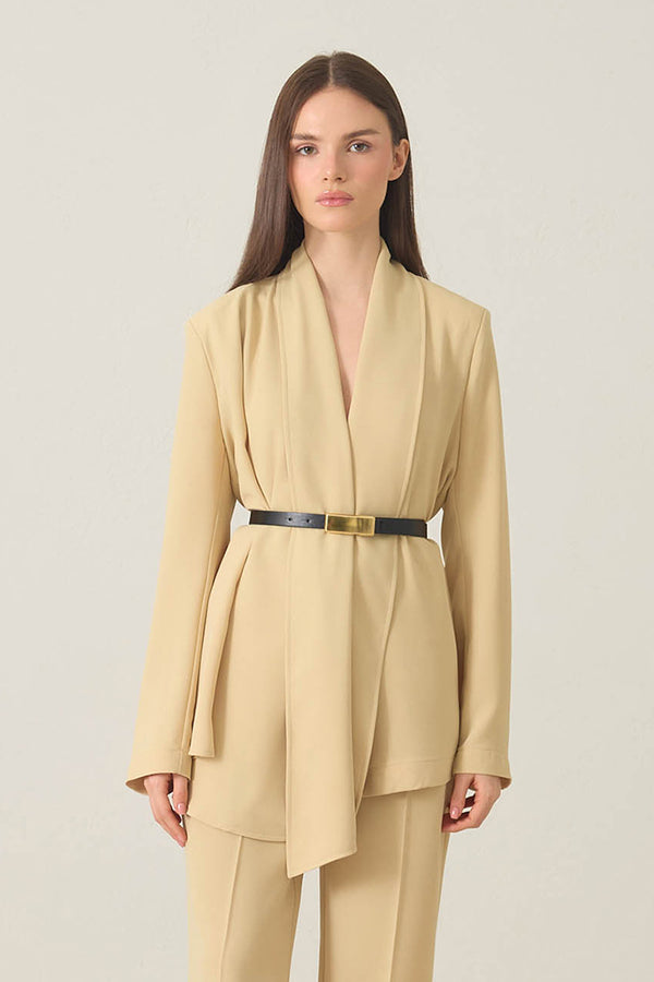 Setre Waist Belt Detail Jacket Light Yellow