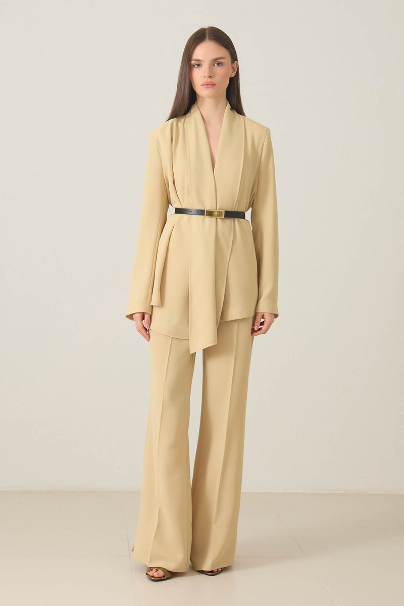Setre Waist Belt Detail Jacket Light Yellow