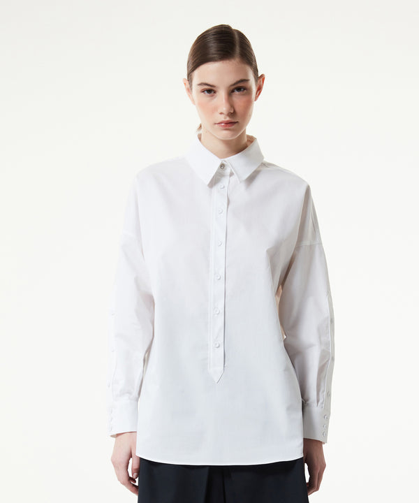 Machka Oversize Shirt With Button Accessories White