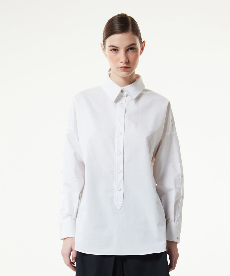 Machka Oversize Shirt With Button Accessories White