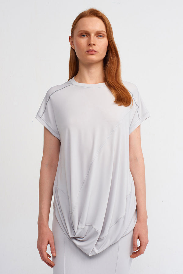 Nu Front Wrap Short Sleeve T-Shirt Ice
