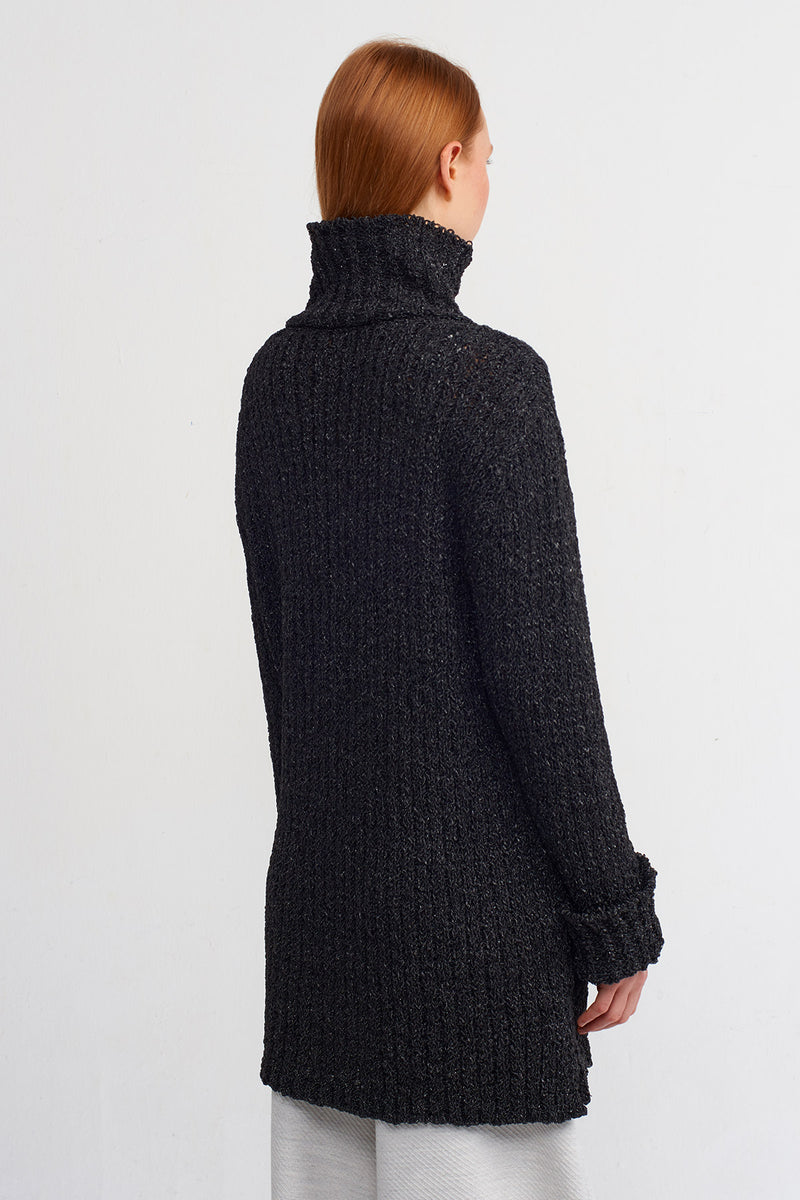 Nu Turtleneck Knit Sweater Black