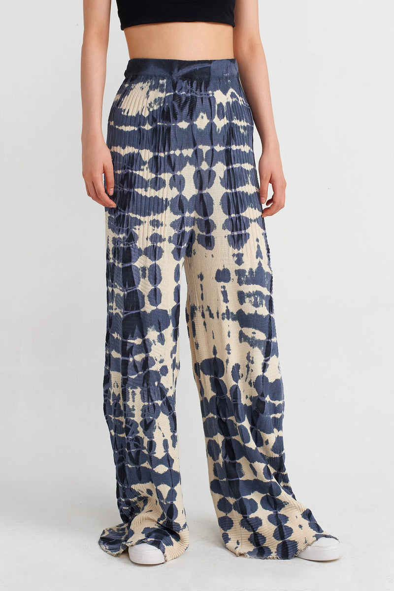 Nu Batik Patterned Knitwear Trousers Natural