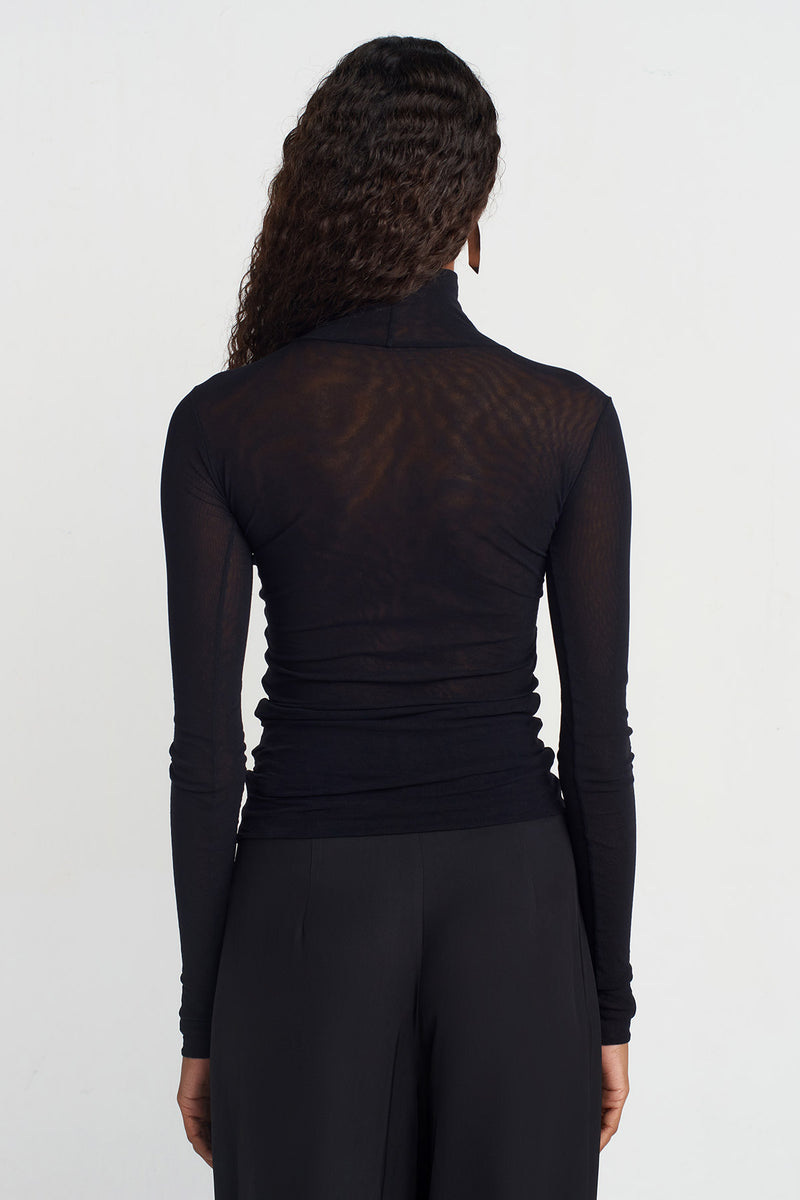 Nu Eyelet Detail Mesh Body Black