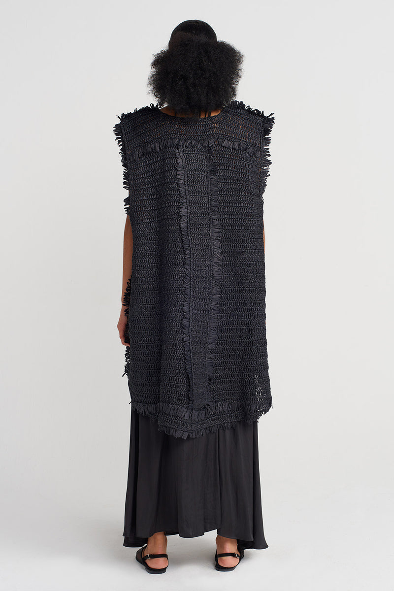 Nu Oversize Knit Top Black