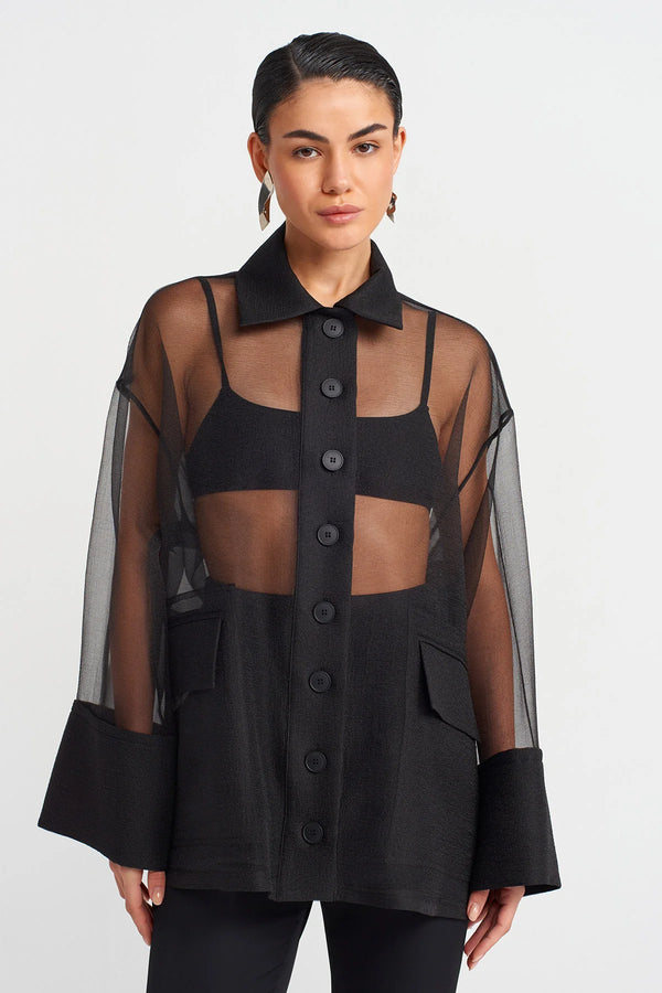 Nu Organza Shirt Black