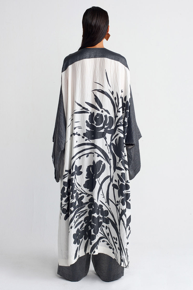 Nu Kaftan Dress With Back Print Multi Color