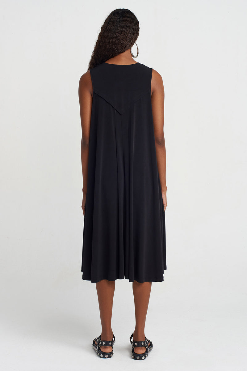 Nu Eyelet Jersey Dress Black