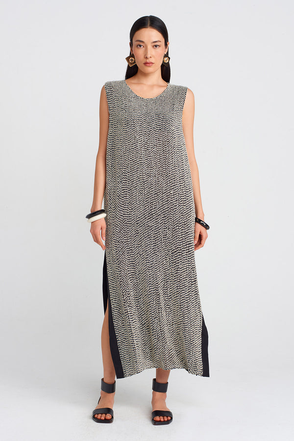 NU Hand-Beaded Chic Dress Black