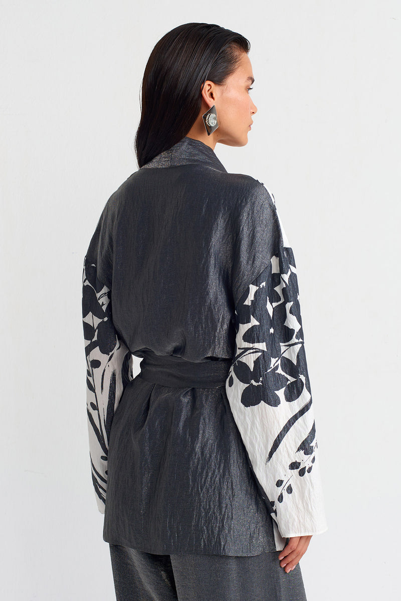 Nu Printed Short Kimono Multi Color