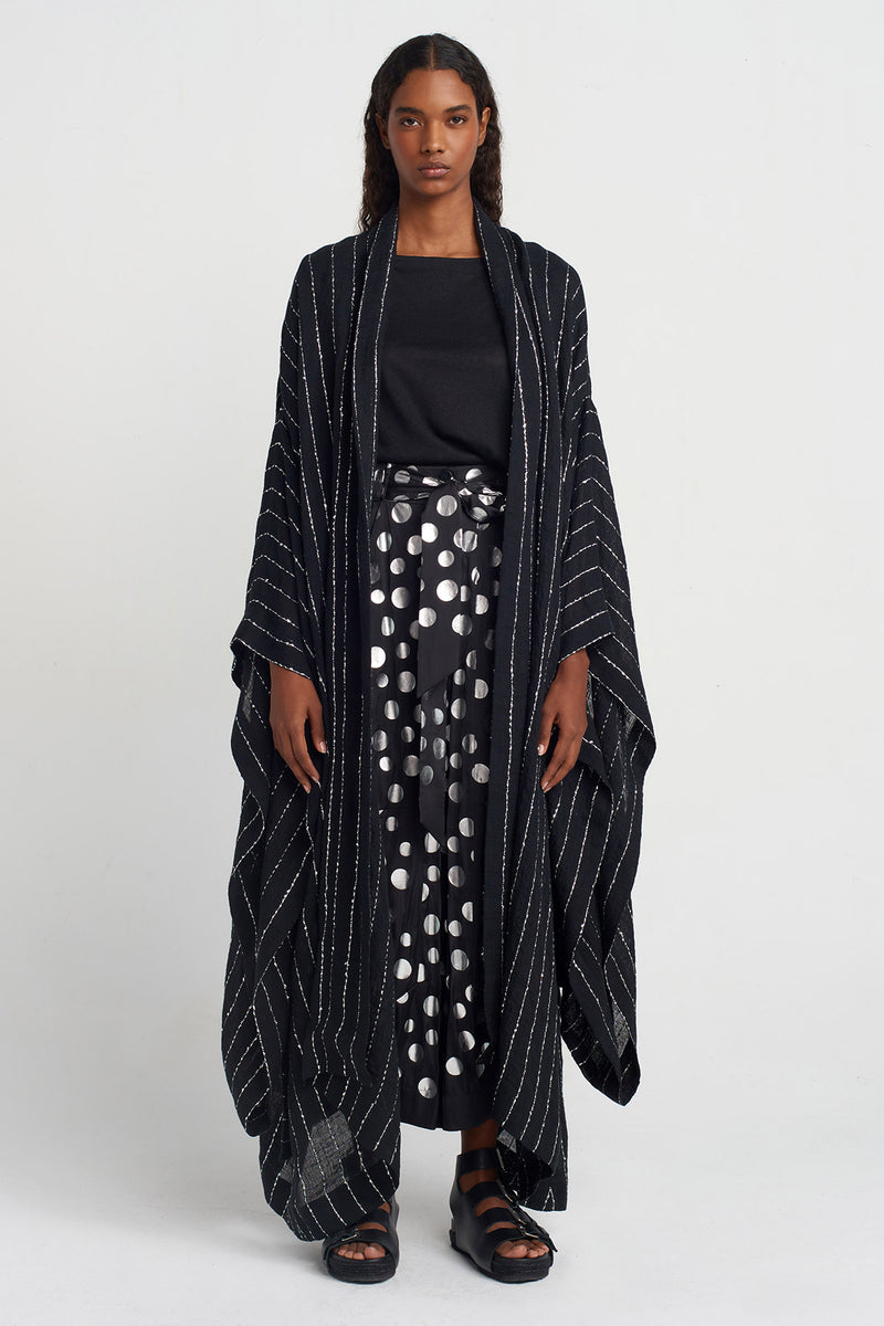 Nu Sequin Embellished Kimono Black