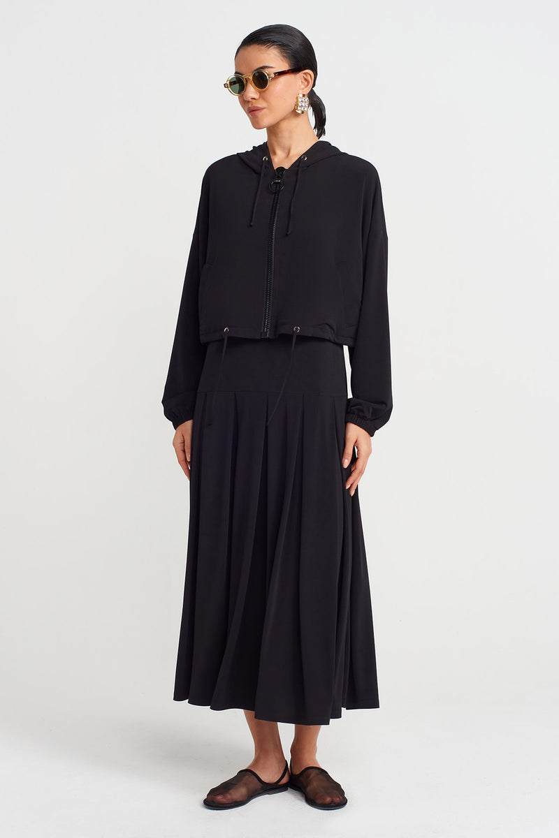 Nu Hooded Jersey Bomber Black