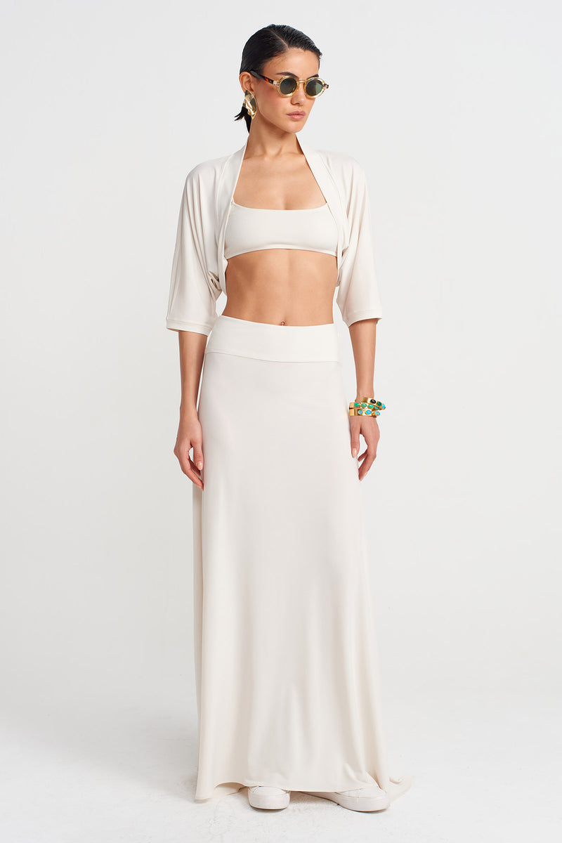 NU Short Bolero Cardigan Ecru