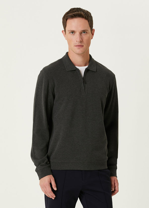 Beymen Club Men Polo Neck Sweatshirt Anthracite