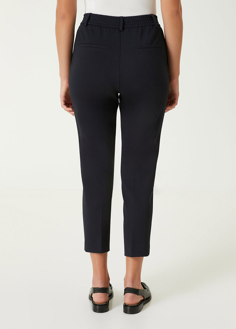 Beymen Club High Waist Pleated Detail Trousers Navy