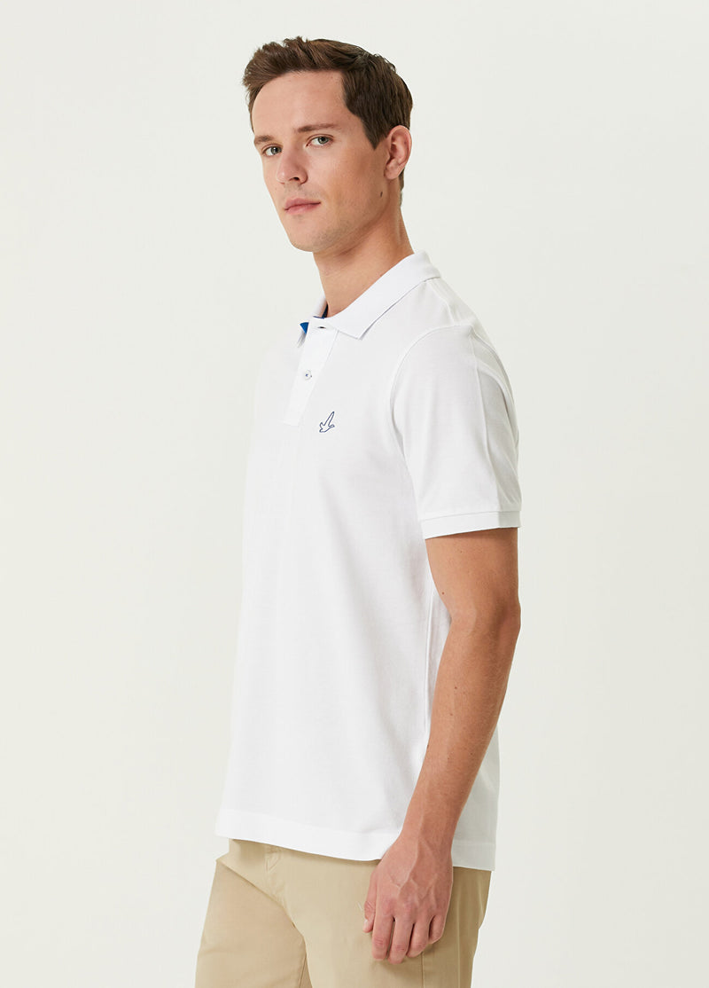 Beymen Club Men Comfort Fit White Polo Neck T-Shirt White