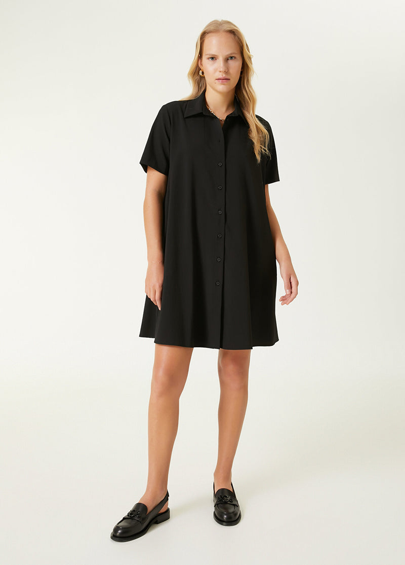 Beymen Club Mini Shirt Dress Black