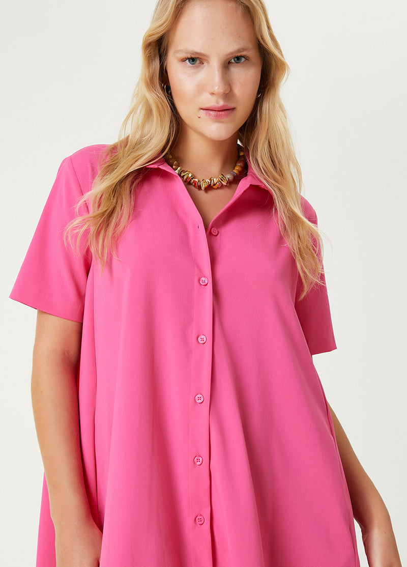 Beymen Club Mini Shirt Dress Pink