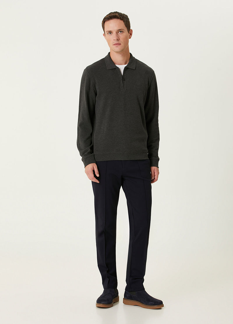 Beymen Club Men Polo Neck Sweatshirt Anthracite