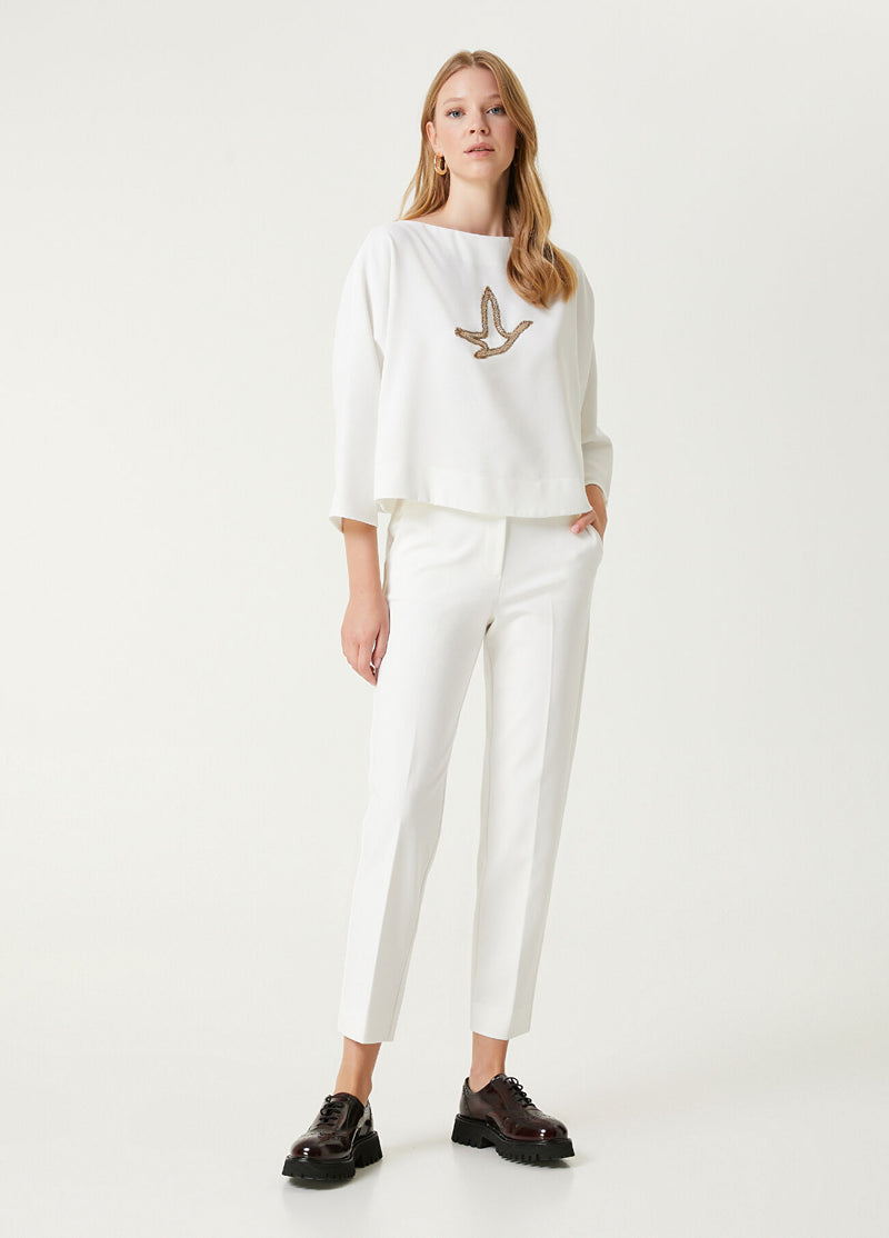 Beymen Club Logo Blouse Off White