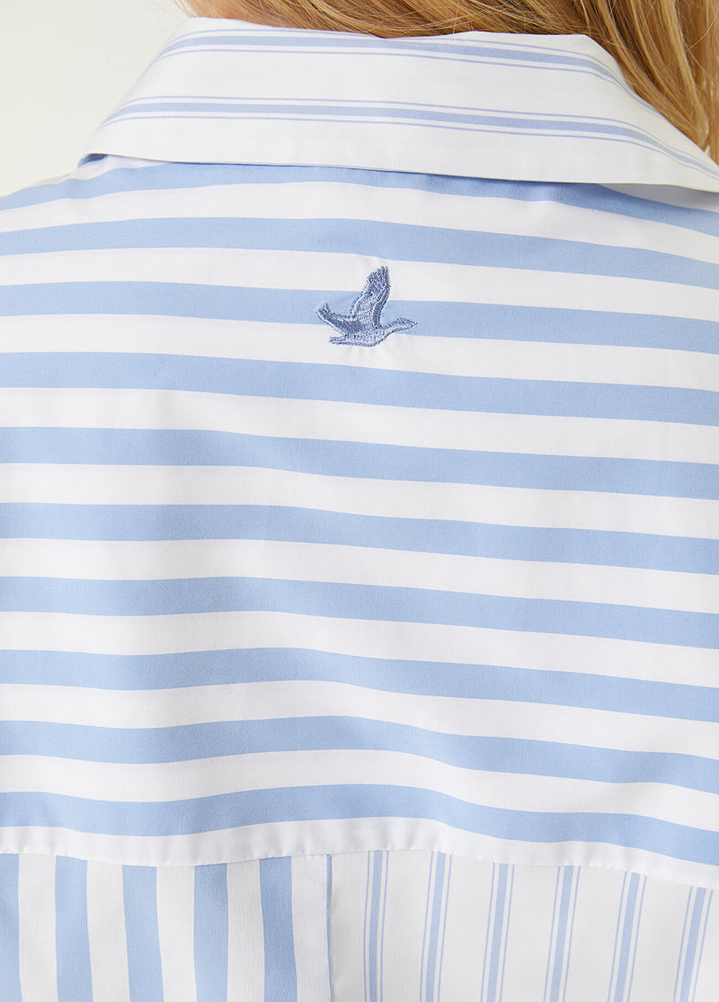 Beymen Club Striped Shirt With Pocket Blue