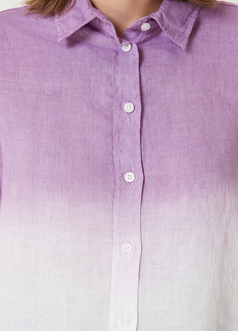 Beymen Club Gradient Linen Shirt Purple