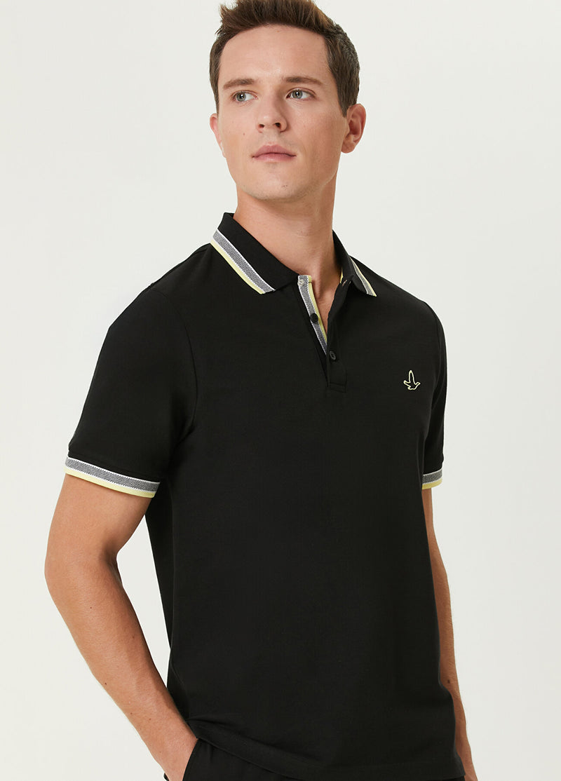 Beymen Club Men Comfort Fit Polo Neck T-Shirt Black
