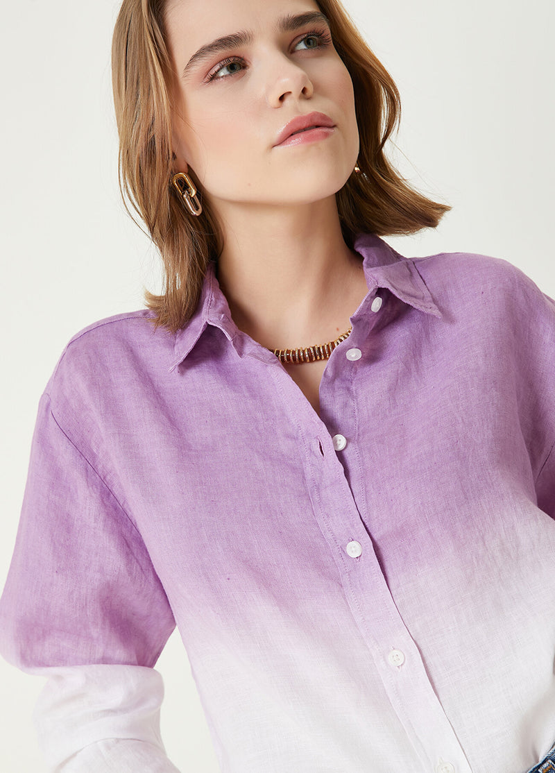 Beymen Club Gradient Linen Shirt Purple