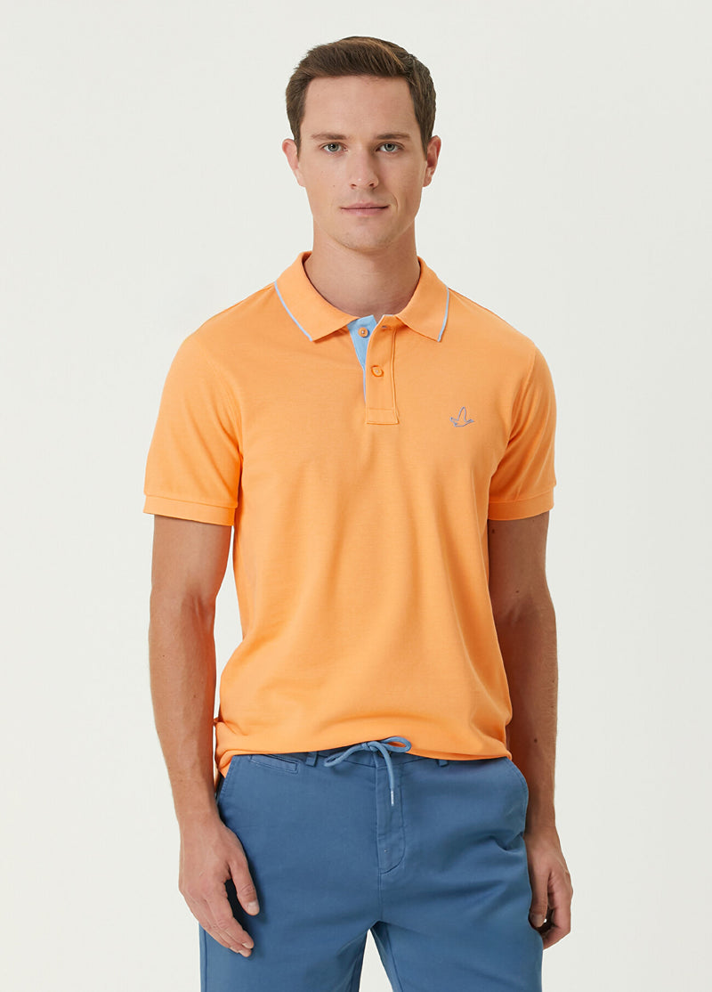 Beymen Club Men Slim Fit Polo Neck T-Shirt Orange