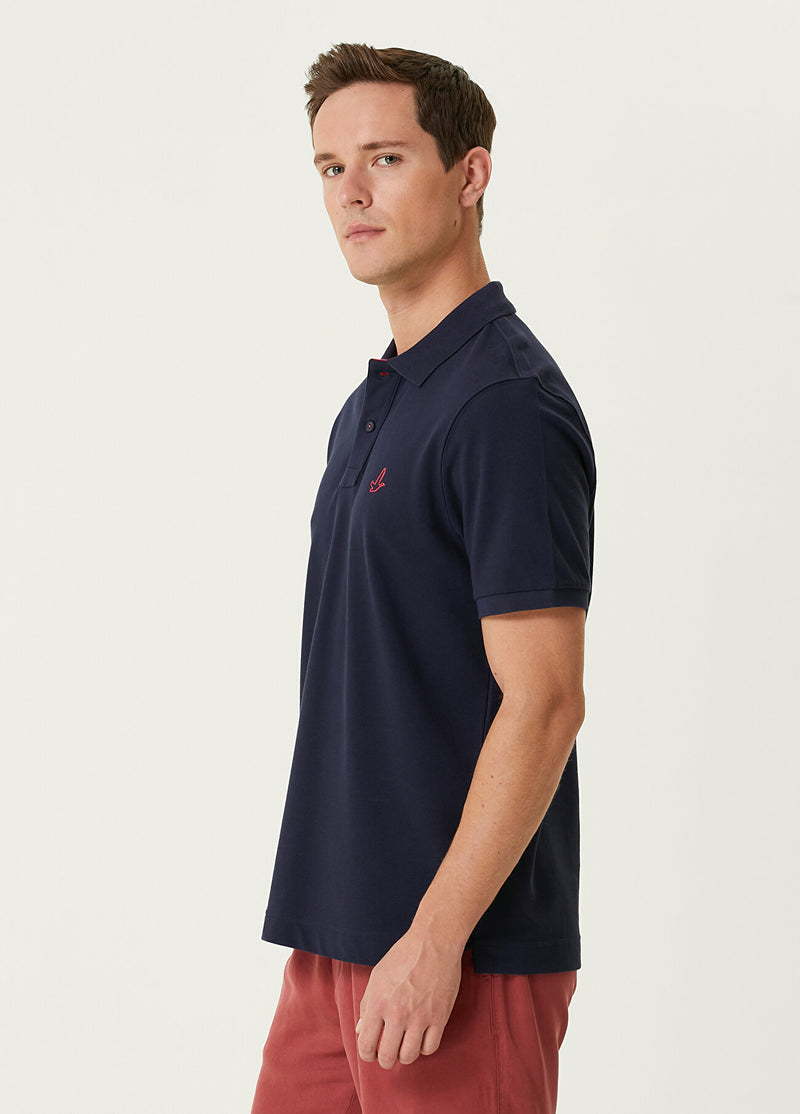Beymen Club Men Comfort Fit Navy Blue Polo Neck T-Shirt Navy Blue
