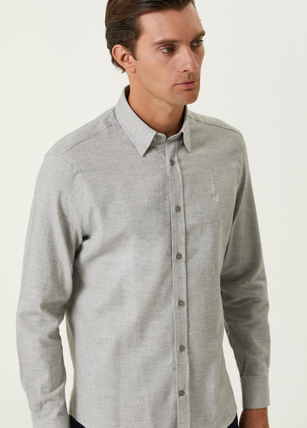 Beymen Club Men Comfort Fit Shirt Light Grey