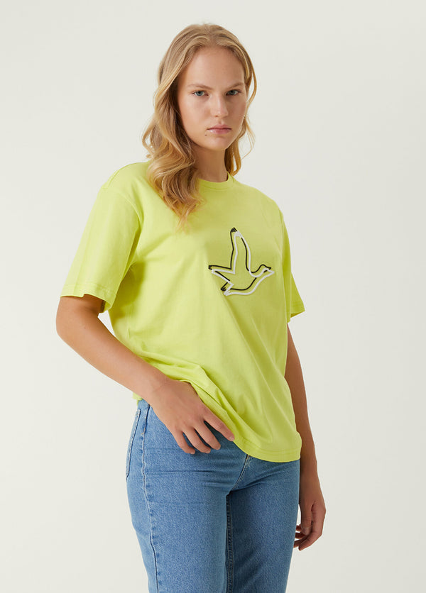 Beymen Club Logo Printed T-Shirt Neon Green