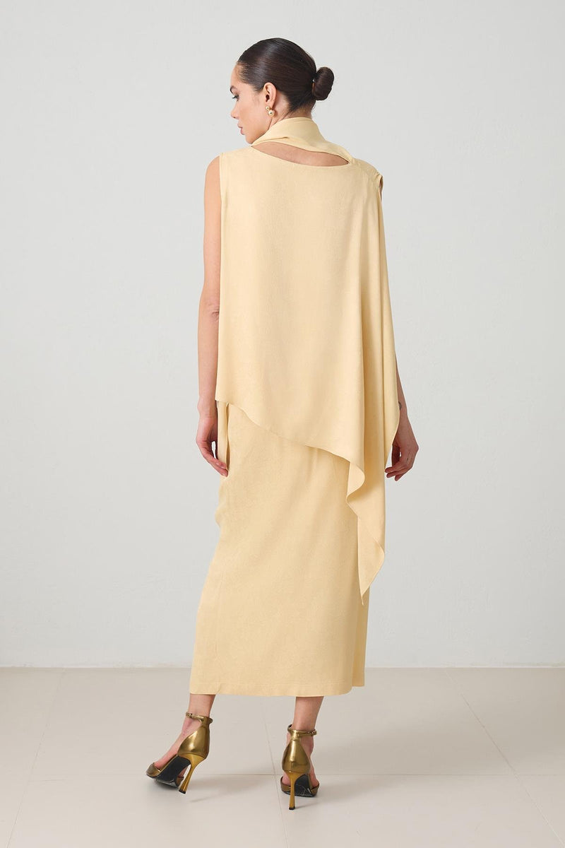 Setre Shawl Detail Tunic Light Yellow