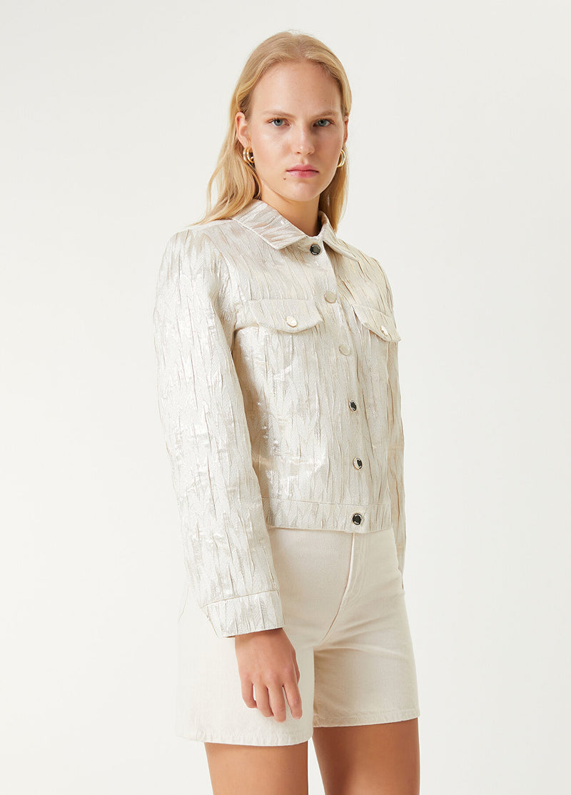 Beymen Club Glittery Jacquard Jacket Ecru