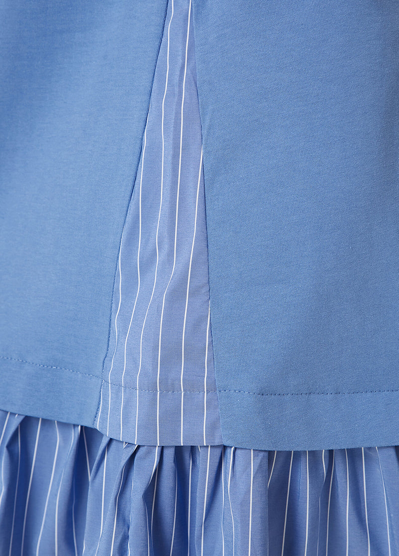 Beymen Club Striped Taffeta Skirt Mini Dress Blue