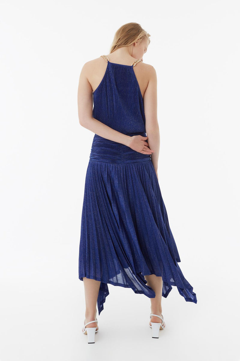 Exquise Skirt Pleat Flayered Blue - Wardrobe Fashion