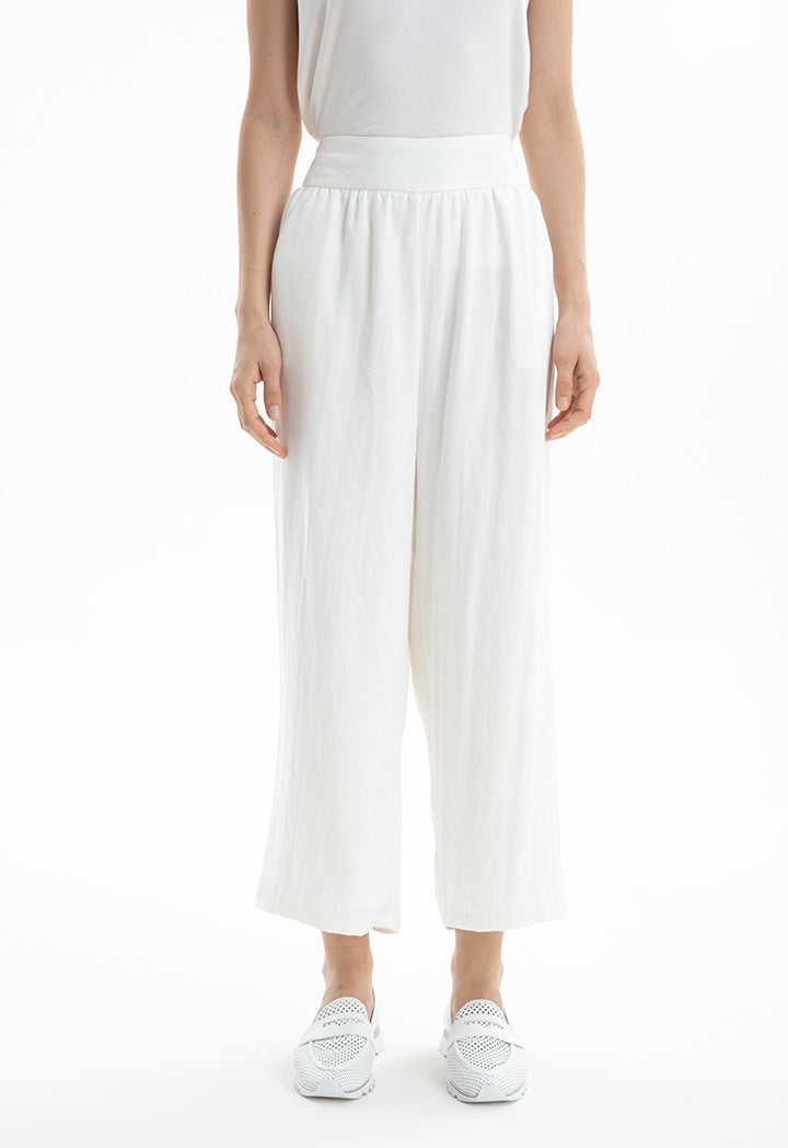 Choice High Waist Trouser Off White