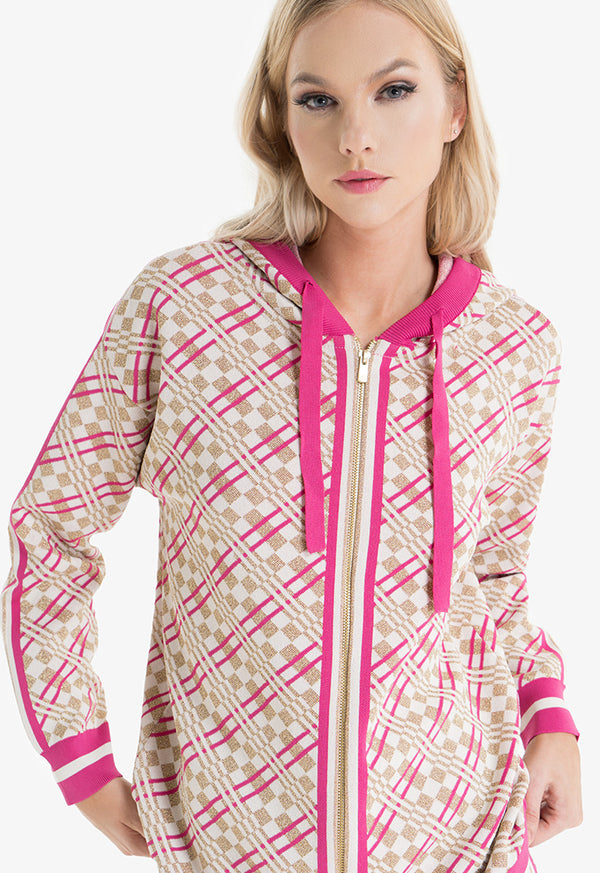 Choice Printed Zip Up Jacket Multicolor