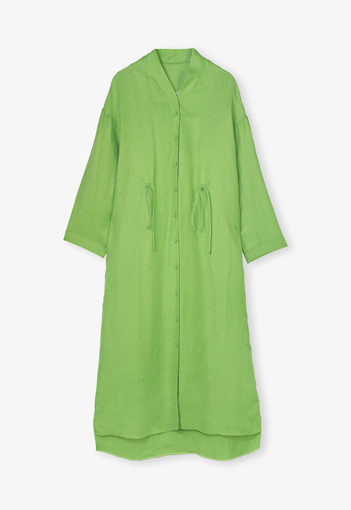 Choice Single Tone Maxi Dress  Green
