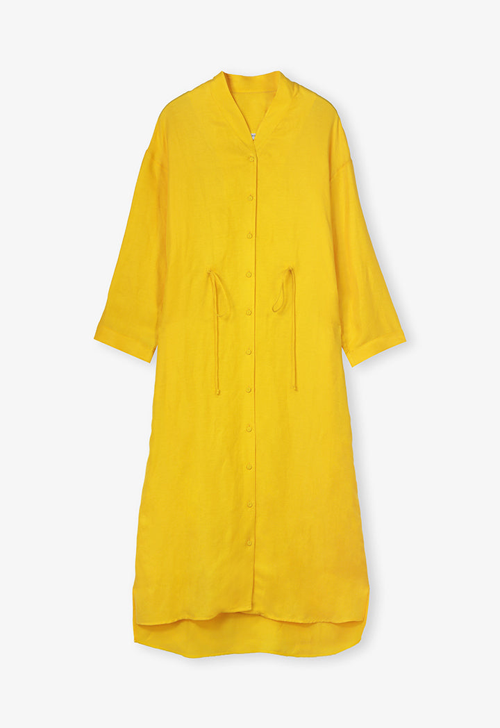 Choice Single Tone Maxi Dress  Yellow
