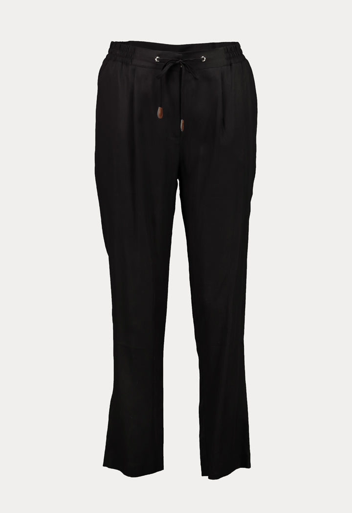 Choice Elasticated Waist Side Pants Black - Wardrobe Fashion