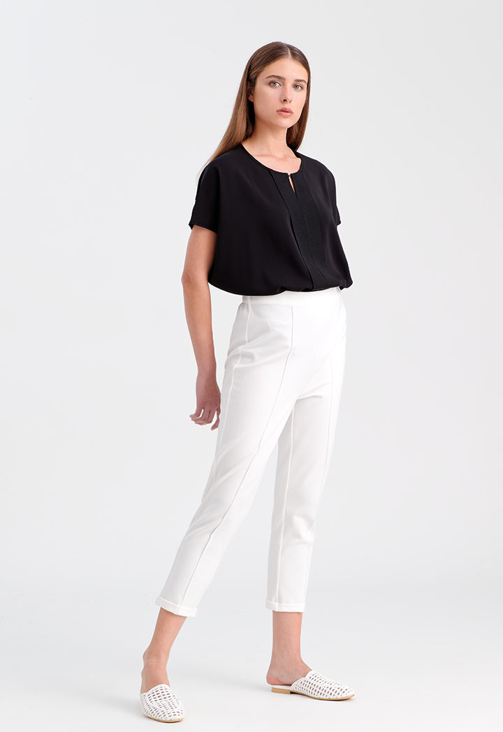 Choice Solid Pegged Pants Off White
